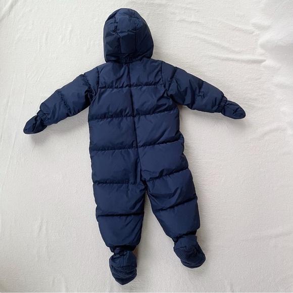 babyGap | Navy Blue Puffer Snowsuit With Mittens & Booties - Picture 10 of 15